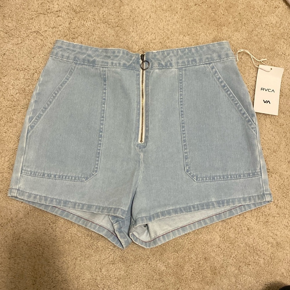 RVCA High Rise Zipper Shorts
